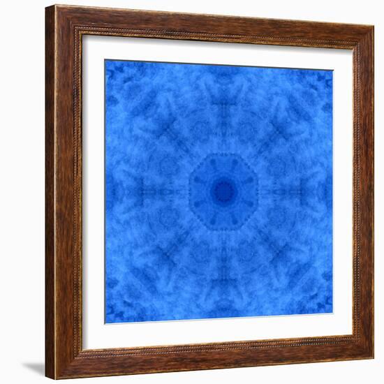 Blue kaleidoscope abstract.-Jaynes Gallery-Framed Photographic Print