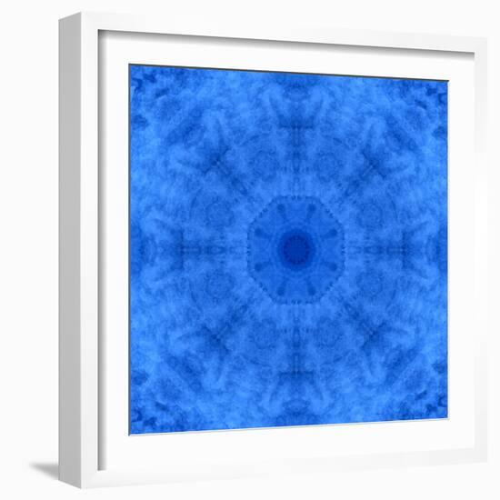 Blue kaleidoscope abstract.-Jaynes Gallery-Framed Photographic Print