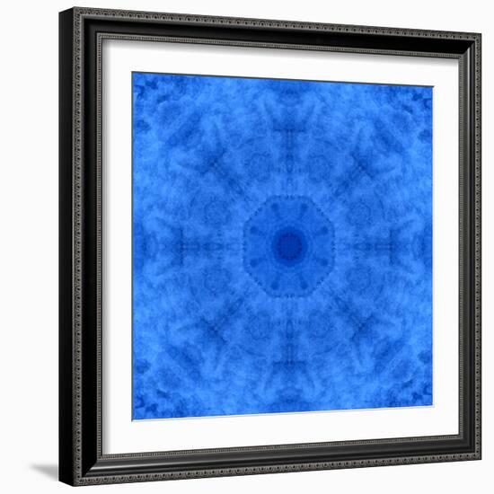 Blue kaleidoscope abstract.-Jaynes Gallery-Framed Photographic Print