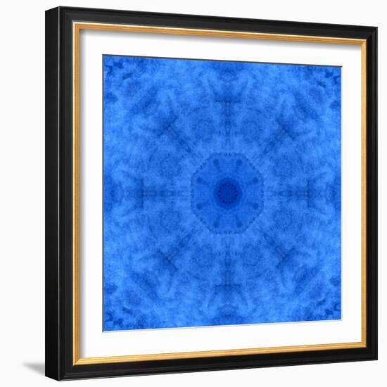 Blue kaleidoscope abstract.-Jaynes Gallery-Framed Photographic Print