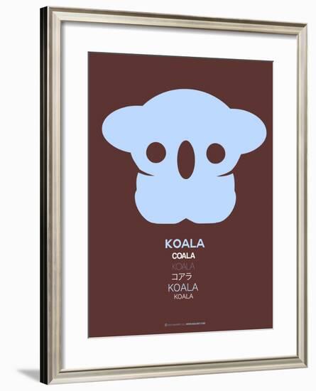 Blue Koala Multilingual Poster-NaxArt-Framed Art Print