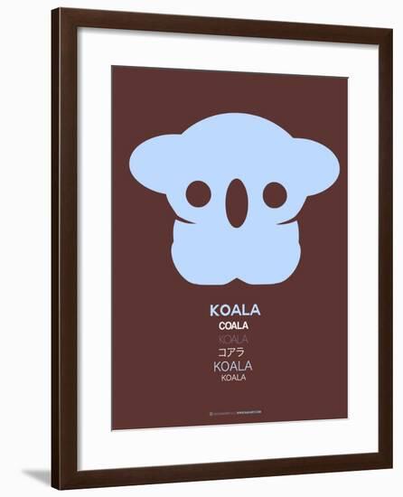 Blue Koala Multilingual Poster-NaxArt-Framed Art Print