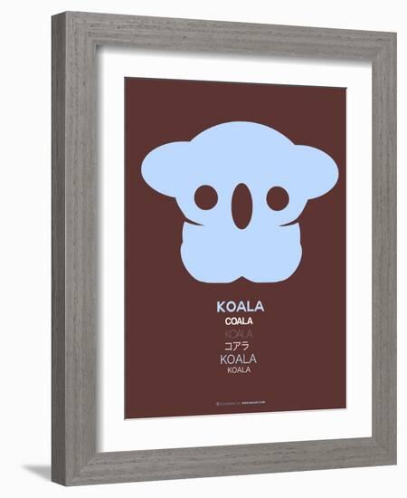 Blue Koala Multilingual Poster-NaxArt-Framed Art Print