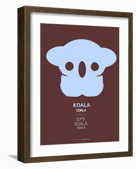 Blue Koala Multilingual Poster-NaxArt-Framed Art Print