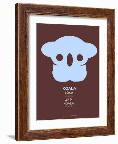 Blue Koala Multilingual Poster-NaxArt-Framed Art Print