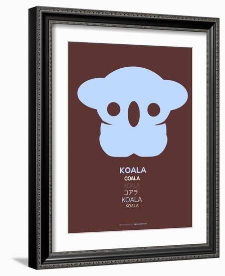 Blue Koala Multilingual Poster-NaxArt-Framed Art Print