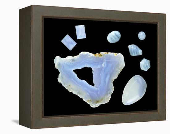 Blue Lace Agate-Paul Biddle-Framed Premier Image Canvas