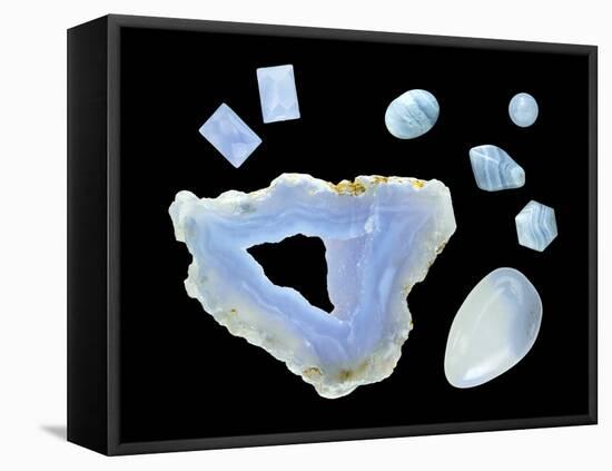 Blue Lace Agate-Paul Biddle-Framed Premier Image Canvas