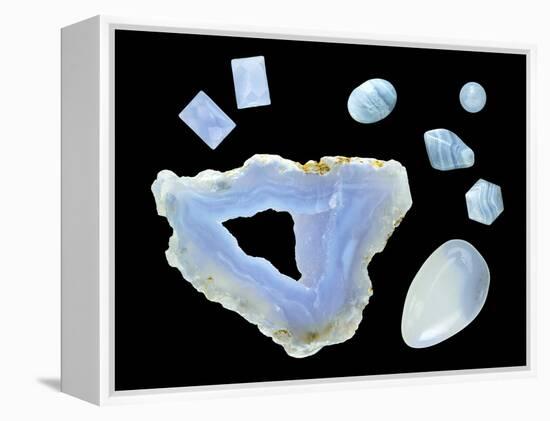 Blue Lace Agate-Paul Biddle-Framed Premier Image Canvas