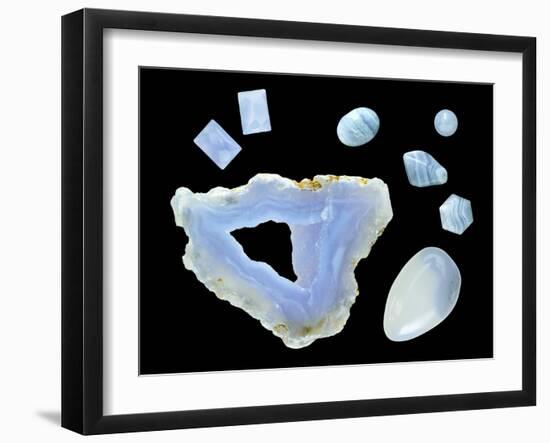 Blue Lace Agate-Paul Biddle-Framed Photographic Print