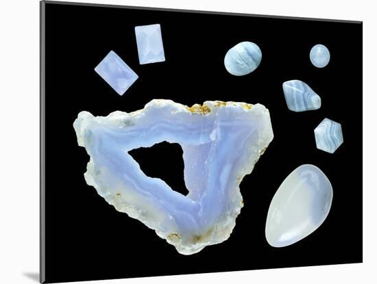 Blue Lace Agate-Paul Biddle-Mounted Photographic Print