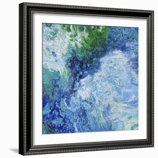 Blue Lagoon Abstract 1-Jean Plout-Framed Giclee Print