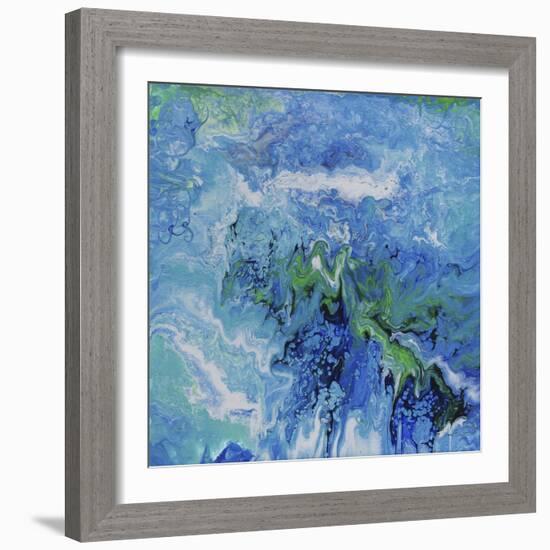 Blue Lagoon Abstract 2-Jean Plout-Framed Giclee Print