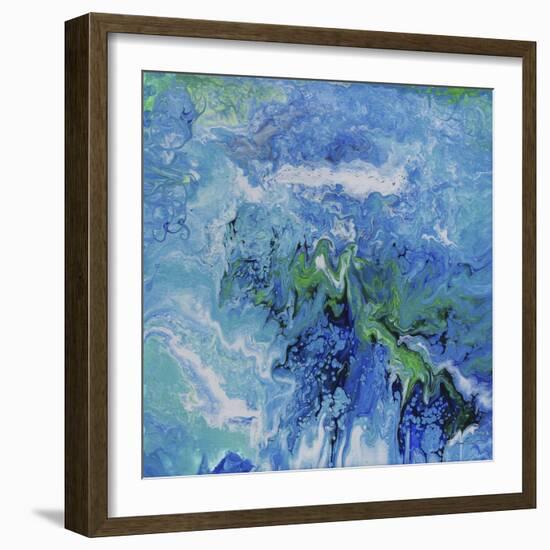Blue Lagoon Abstract 2-Jean Plout-Framed Giclee Print