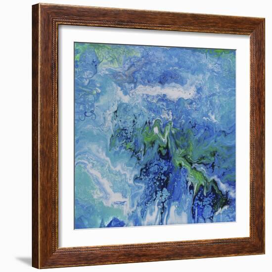 Blue Lagoon Abstract 2-Jean Plout-Framed Giclee Print