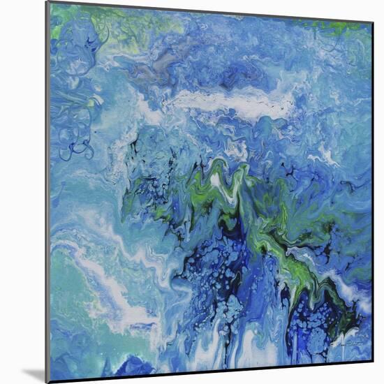 Blue Lagoon Abstract 2-Jean Plout-Mounted Giclee Print