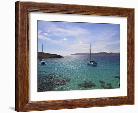 Blue Lagoon, Comino Island, Malta, Mediterranean, Europe-Simon Montgomery-Framed Photographic Print