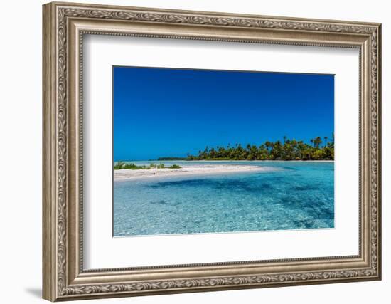 Blue lagoon, Fakarava, Tuamotu archipelago, French Polynesia-Michael Runkel-Framed Photographic Print