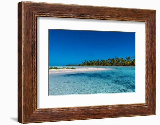 Blue lagoon, Fakarava, Tuamotu archipelago, French Polynesia-Michael Runkel-Framed Photographic Print