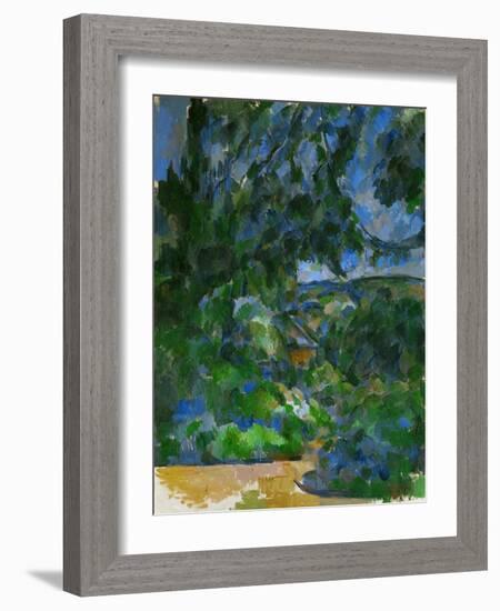 Blue Landscape, 1904-1906-Paul Cézanne-Framed Giclee Print