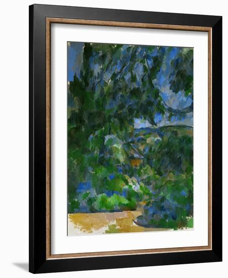 Blue Landscape, 1904-1906-Paul Cézanne-Framed Giclee Print