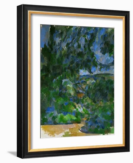 Blue Landscape, 1904-1906-Paul Cézanne-Framed Giclee Print