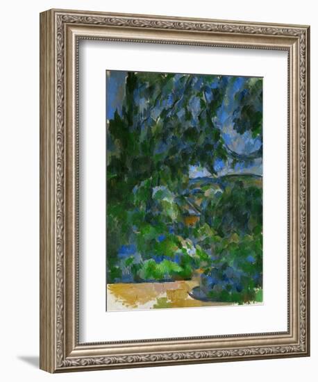 Blue Landscape, 1904-1906-Paul Cézanne-Framed Giclee Print