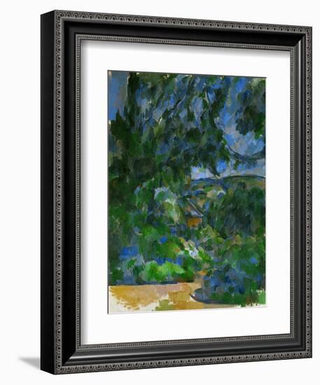 Blue Landscape, 1904-1906-Paul Cézanne-Framed Giclee Print