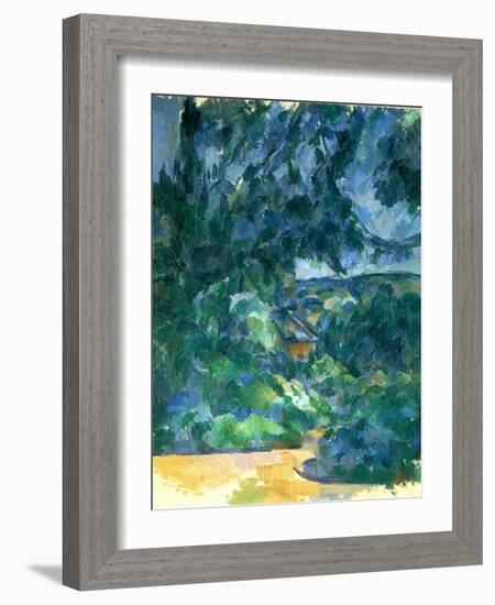 Blue Landscape, Between 1904 and 1906-Paul Cézanne-Framed Giclee Print