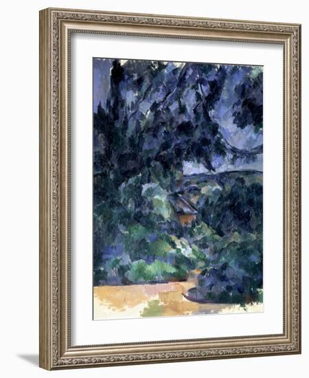 Blue Landscape, C1903-Paul Cézanne-Framed Giclee Print