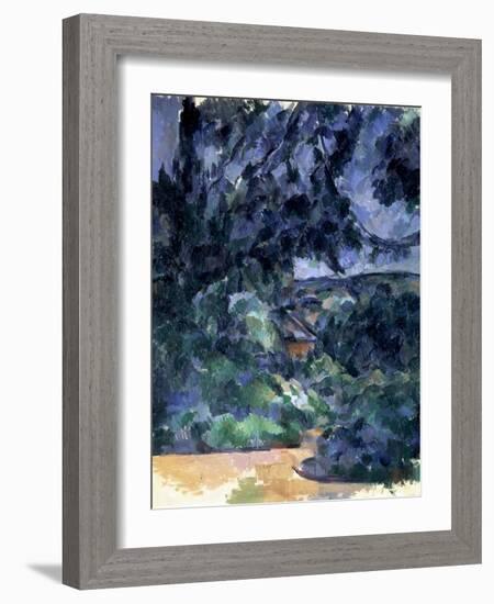 Blue Landscape, C1903-Paul Cézanne-Framed Giclee Print