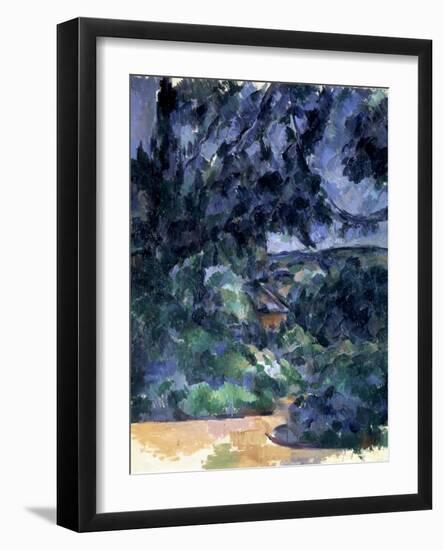 Blue Landscape, C1903-Paul Cézanne-Framed Giclee Print