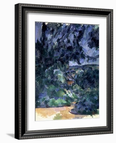 Blue Landscape, C1903-Paul Cézanne-Framed Giclee Print