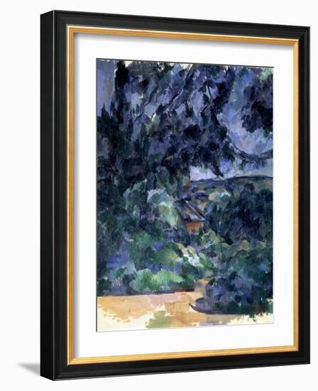 Blue Landscape, C1903-Paul Cézanne-Framed Giclee Print