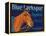 Blue Larkspur Apple Label - Wenatchee, WA-Lantern Press-Framed Stretched Canvas