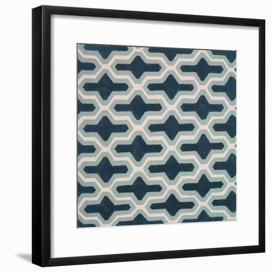 Blue Lattice Pattern I-Lanie Loreth-Framed Premium Giclee Print