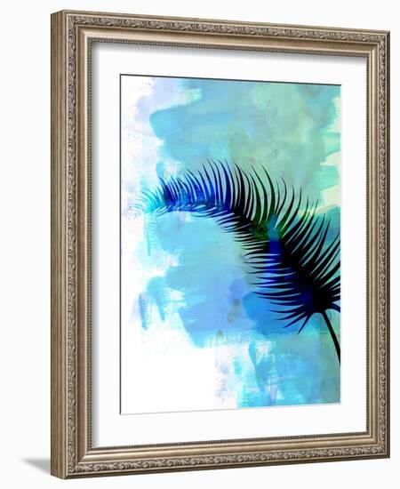 Blue Leaf Watercolor I-Jasmine Woods-Framed Art Print