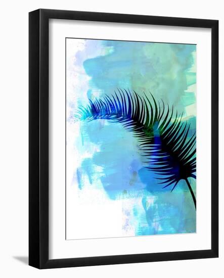Blue Leaf Watercolor I-Jasmine Woods-Framed Art Print