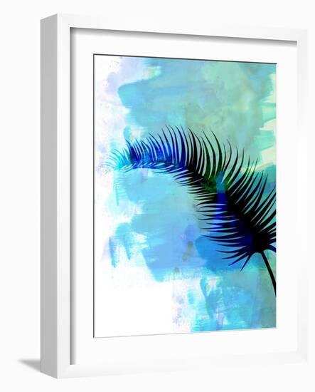 Blue Leaf Watercolor I-Jasmine Woods-Framed Art Print