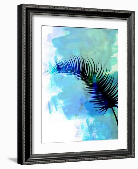 Blue Leaf Watercolor I-Jasmine Woods-Framed Art Print