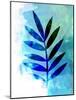 Blue Leaf Watercolor III-Jasmine Woods-Mounted Art Print