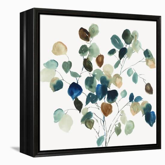 Blue Leaves Branch-Asia Jensen-Framed Stretched Canvas