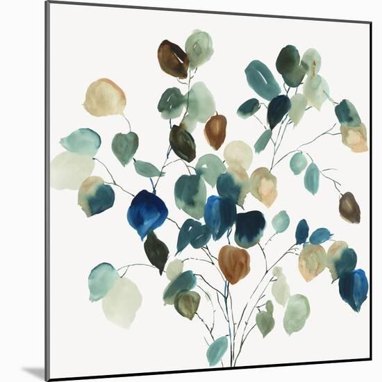 Blue Leaves Branch-Asia Jensen-Mounted Art Print