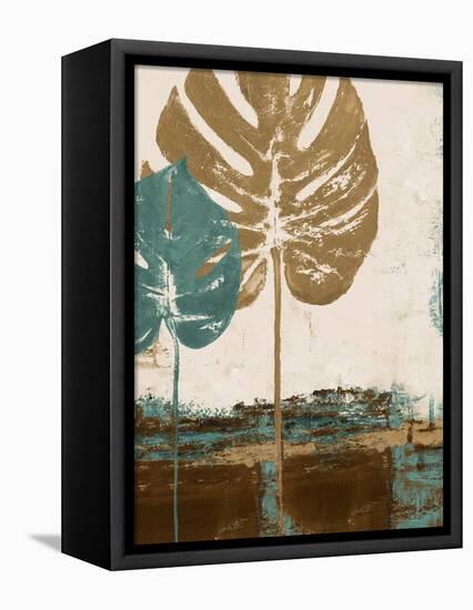 Blue Leaves II-Patricia Pinto-Framed Stretched Canvas
