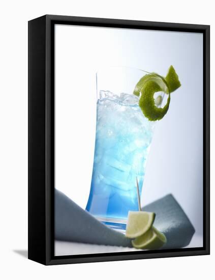 "Blue Light" (Cocktail)-Klaus Arras-Framed Premier Image Canvas