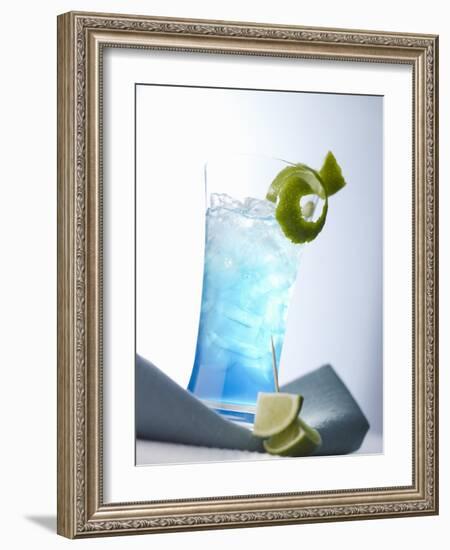 "Blue Light" (Cocktail)-Klaus Arras-Framed Photographic Print