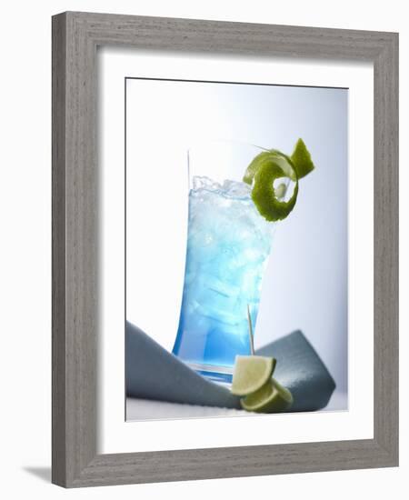 "Blue Light" (Cocktail)-Klaus Arras-Framed Photographic Print