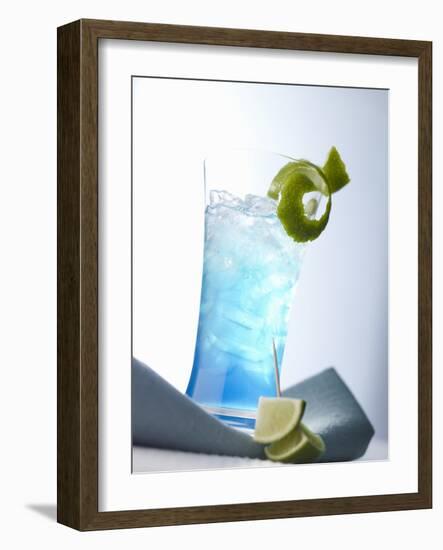 "Blue Light" (Cocktail)-Klaus Arras-Framed Photographic Print