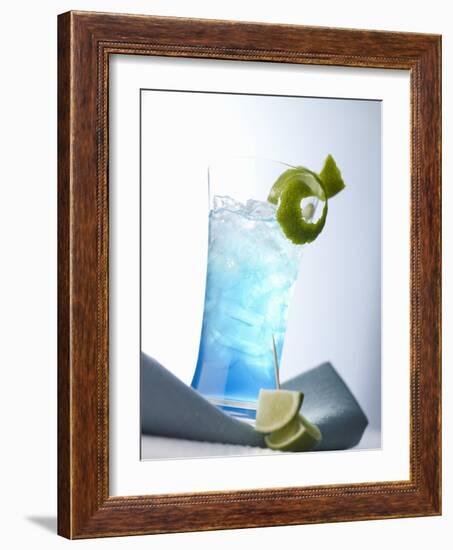 "Blue Light" (Cocktail)-Klaus Arras-Framed Photographic Print