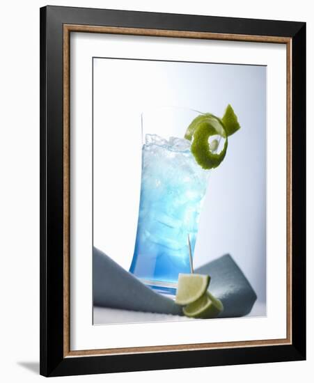 "Blue Light" (Cocktail)-Klaus Arras-Framed Photographic Print